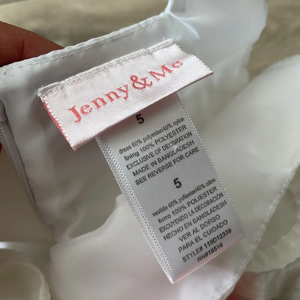 Jenny & Me Toddler Girl Wedding Flower Girl Dress Size 5